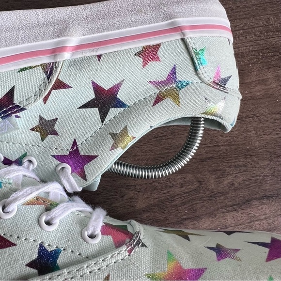 Vans Doheny Stars Dusty Aqua / White Missy Shoes Size 5 #534 - Picture 7 of 11